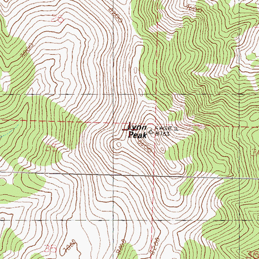 Topographic Map of Lyon Peak, NV