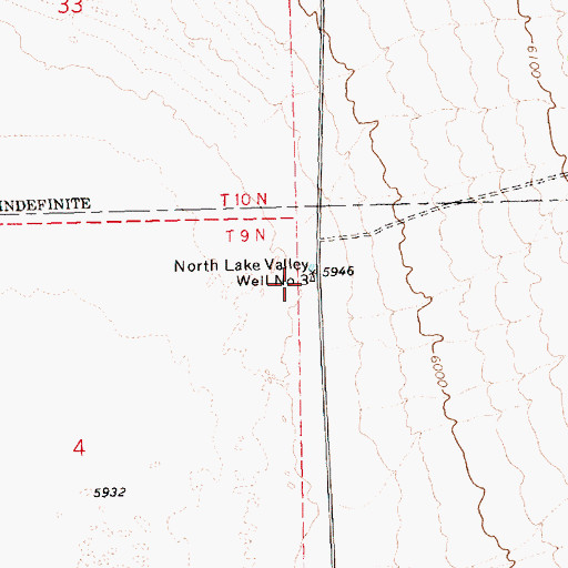 Topographic Map of North Lake Valley Well Number Three, NV