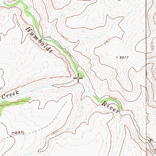 Topographic Map of Snowstorm Creek, NV