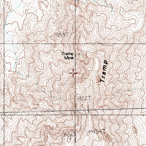 Topographic Map of Tramp Mine, NV