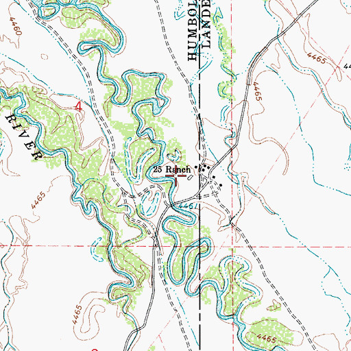 Topographic Map of 25 Ranch, NV