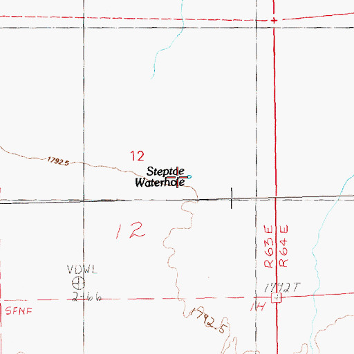 Topographic Map of Steptoe Waterhole, NV