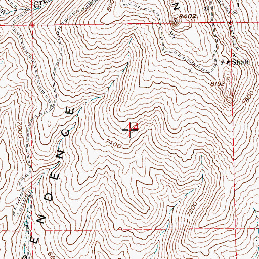 Topographic Map of Merrimac Mining District, NV
