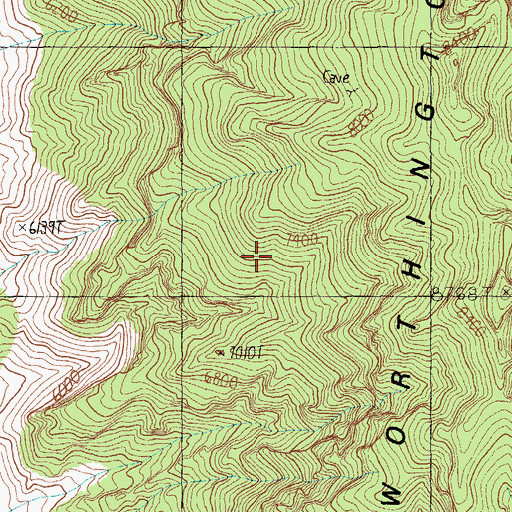 Topographic Map of Leviathan Cave Geologic Area, NV