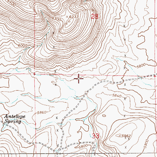 Topographic Map of Rand Mine, NV