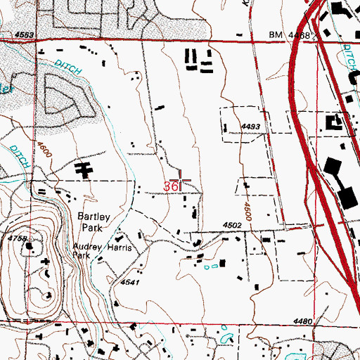 Topographic Map of Andersons (historical), NV