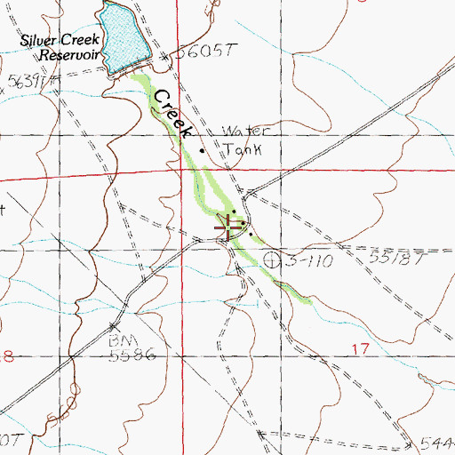 Topographic Map of Bellander Ranch, NV