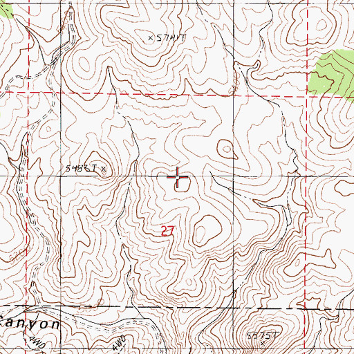 Topographic Map of Table Mountain Mining District, NV