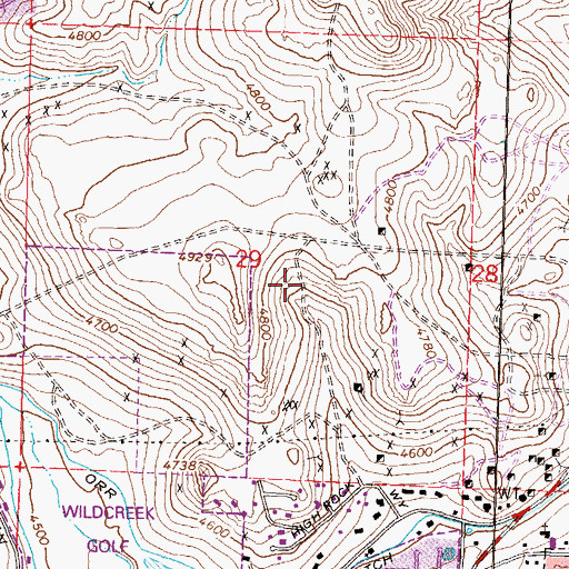 Topographic Map of Wedekind Mining District, NV