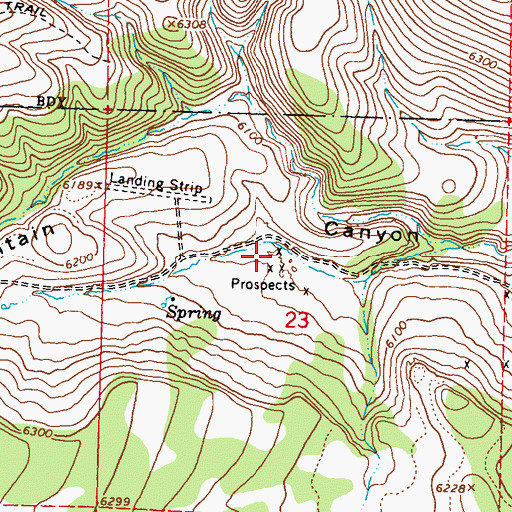 Topographic Map of Antelope Mine (historical), NV