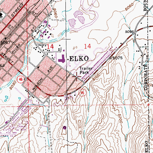Topographic Map of Spring Creek Elementary School, NV