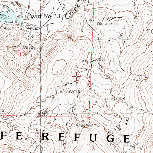 Topographic Map of Virgin Valley Mining District, NV