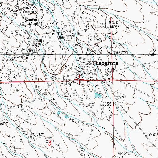 Topographic Map of Independence Valley Elementary School, NV