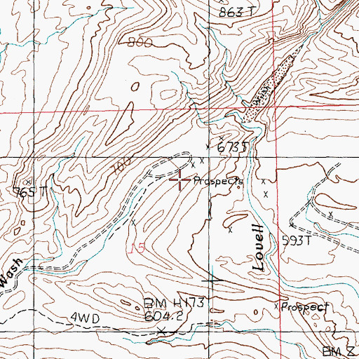 Topographic Map of Anniversary Mine, NV