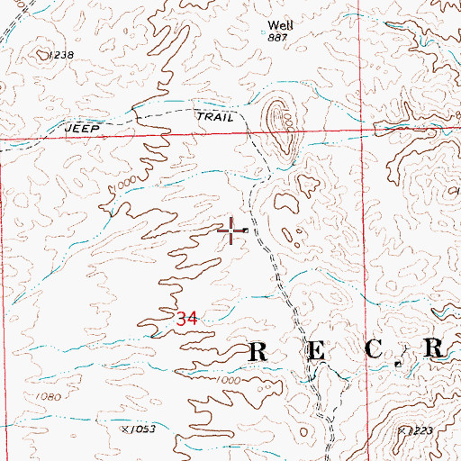 Topographic Map of Wiley Inspiration Mine, NV