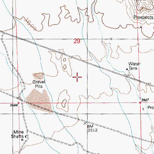 Topographic Map of Bay City Group Mine, NV