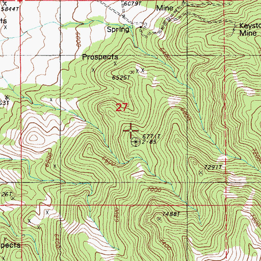 Topographic Map of Roberts Mining District, NV