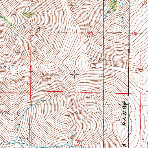 Topographic Map of Harmony Mining District, NV