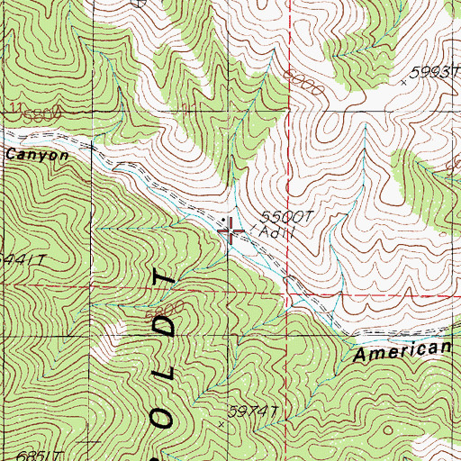 Topographic Map of Kaolinite Mine, NV