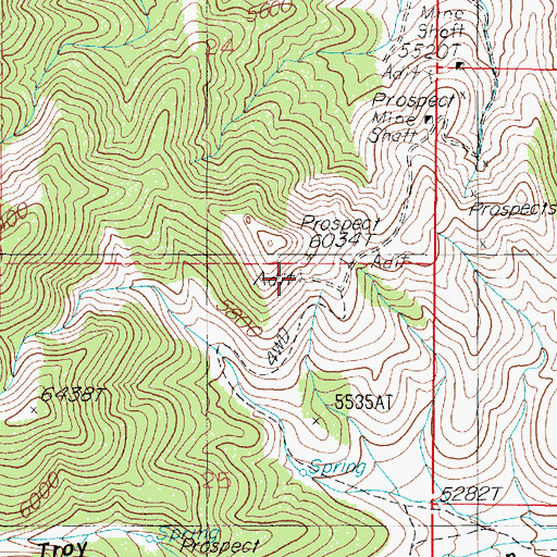 Topographic Map of Enterprise Mine, NV