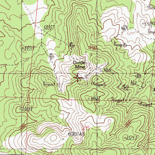 Topographic Map of Last Laugh Mine, NV