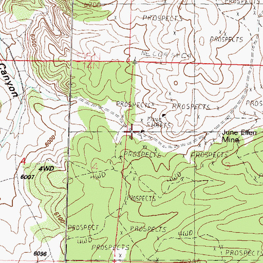 Topographic Map of Utopian Mine, NV