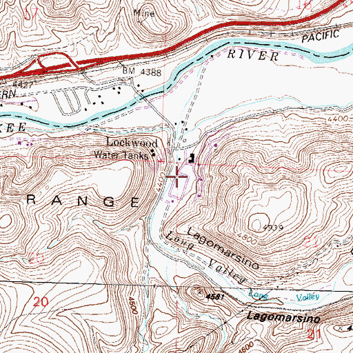 Topographic Map of Lockwood School (historical), NV
