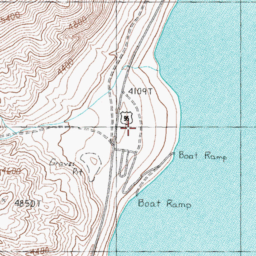 Topographic Map of Walker Lake Recreation Area, NV