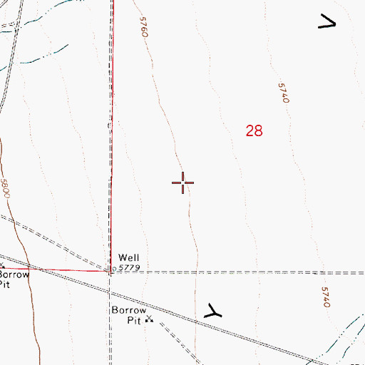 Topographic Map of Hadley, NV
