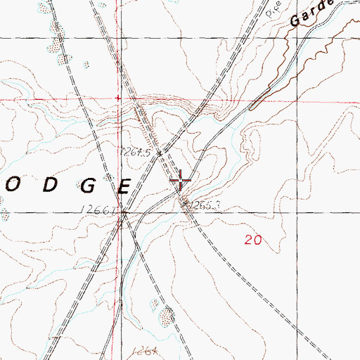 Topographic Map of Wadsworth Airport (historical), NV