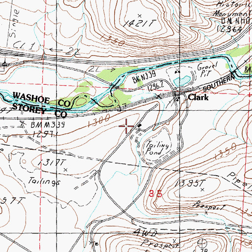 Topographic Map of Eagle-Picher Industries Inc Mill, NV