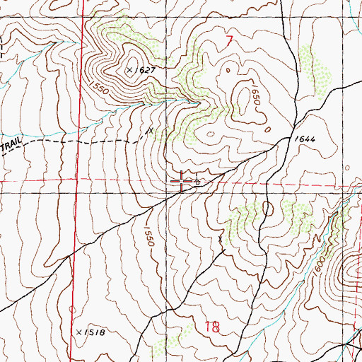 Topographic Map of Choates Mine, NV