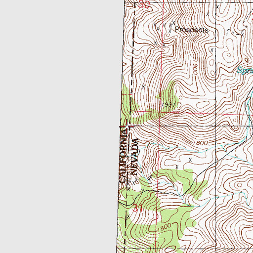 Topographic Map of Buckhorn Mine, NV