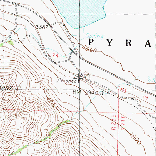 Topographic Map of Guanomi Mine, NV