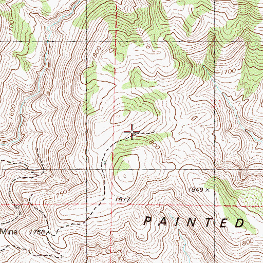Topographic Map of Lowary Mine, NV