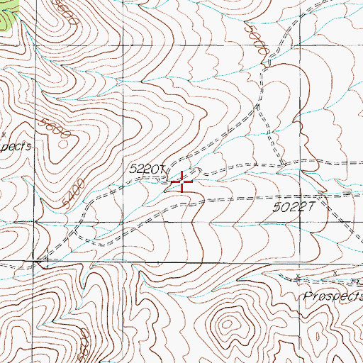 Topographic Map of Indian Canyon, NV