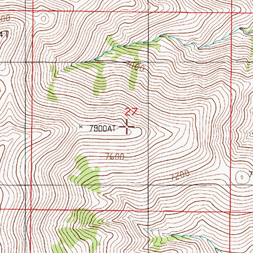 Topographic Map of Eclipse Mine, NV