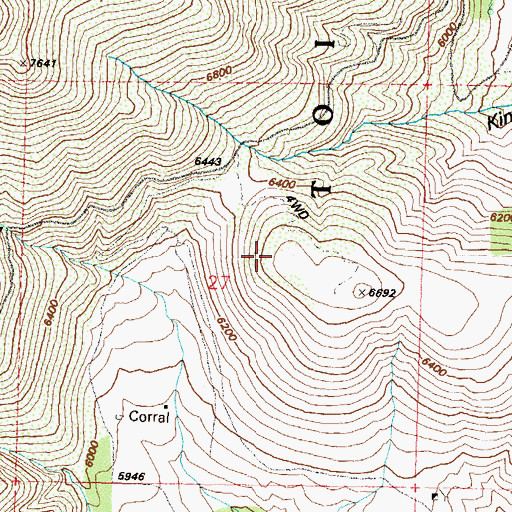 Topographic Map of Voltaire Mining District, NV