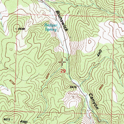 Topographic Map of Bessemer Mine, NV