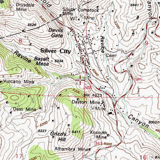 Topographic Map of American Flat Wash, NV