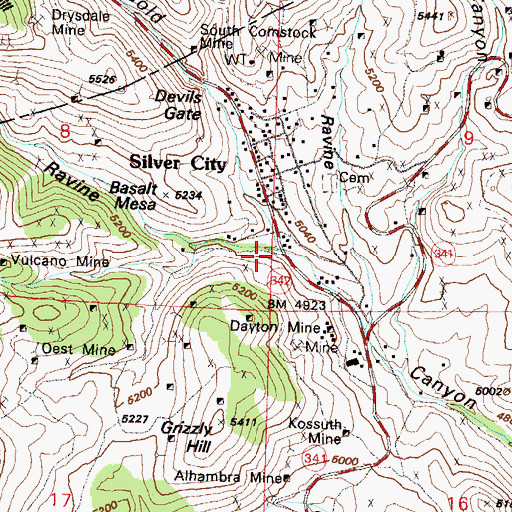 Topographic Map of American Flat Wash, NV