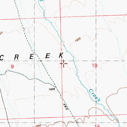 Topographic Map of Spring Creek Flat, NV