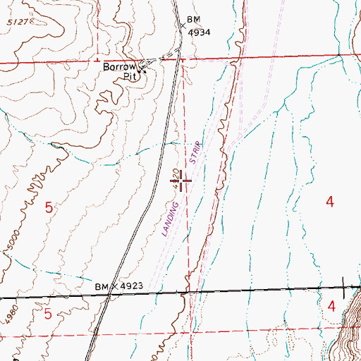Topographic Map of Juniper Landing Strip (historical), NV