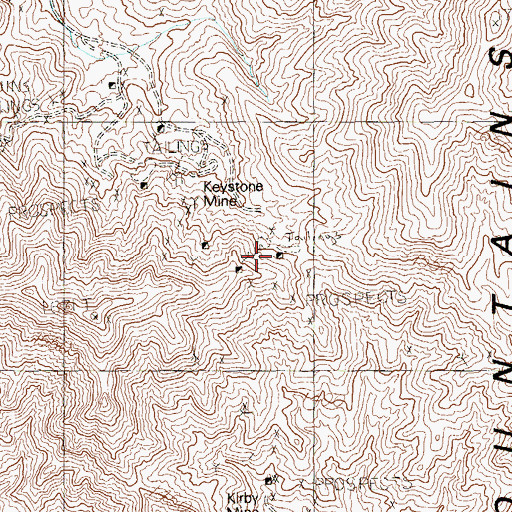 Topographic Map of Clementina Mine, NV