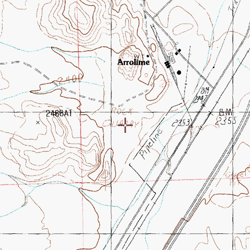 Topographic Map of Apex Limstone Quarry, NV