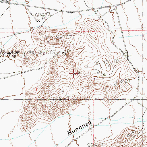 Topographic Map of Copper Flower Mine, NV