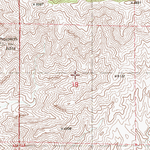 Topographic Map of Cumberland Group Mine, NV