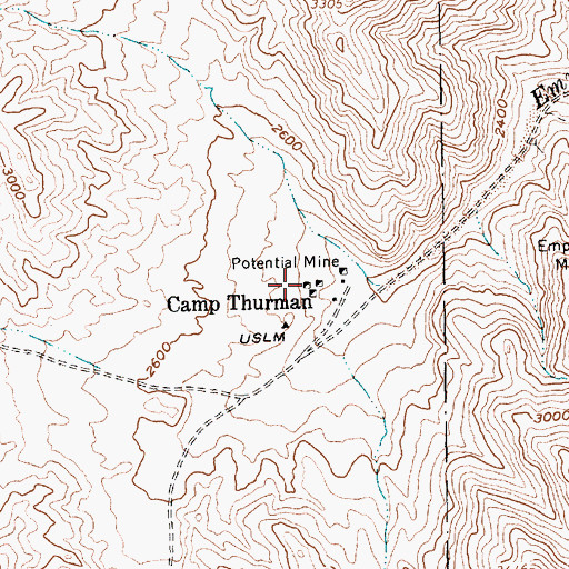 Topographic Map of Jackdaw Group Mine, NV