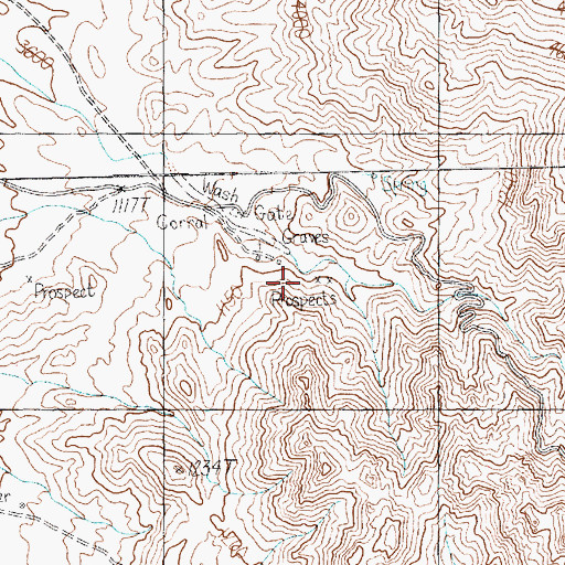 Topographic Map of Cottonwood Mine, NV
