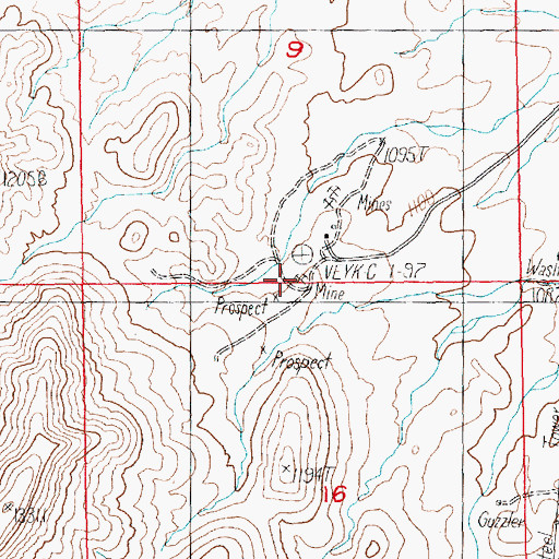 Topographic Map of Searchlight Insulation Products Mine, NV